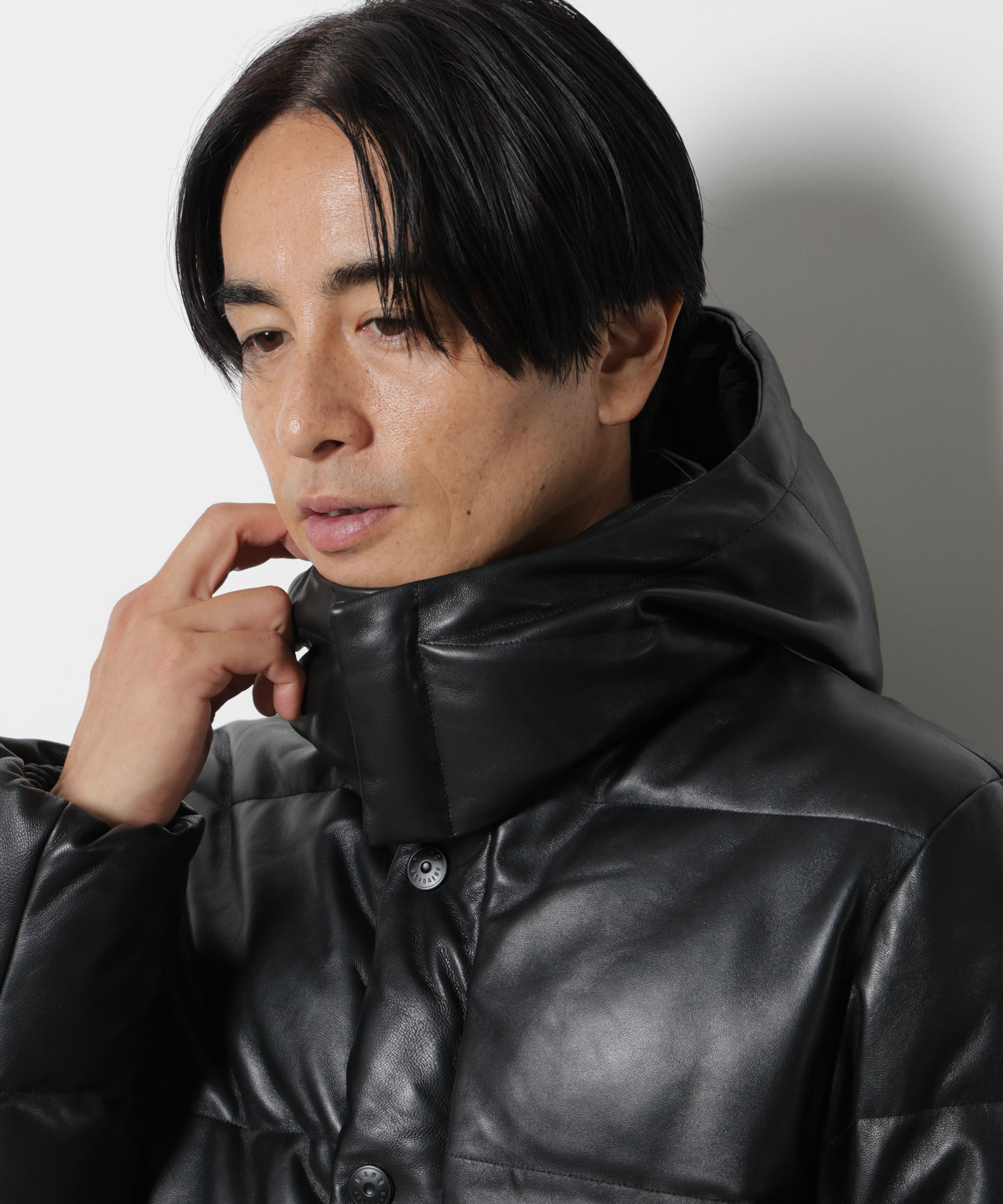NANO universe「「西川ダウン(R)」ラムレザーG2ダウン」|ダウン|