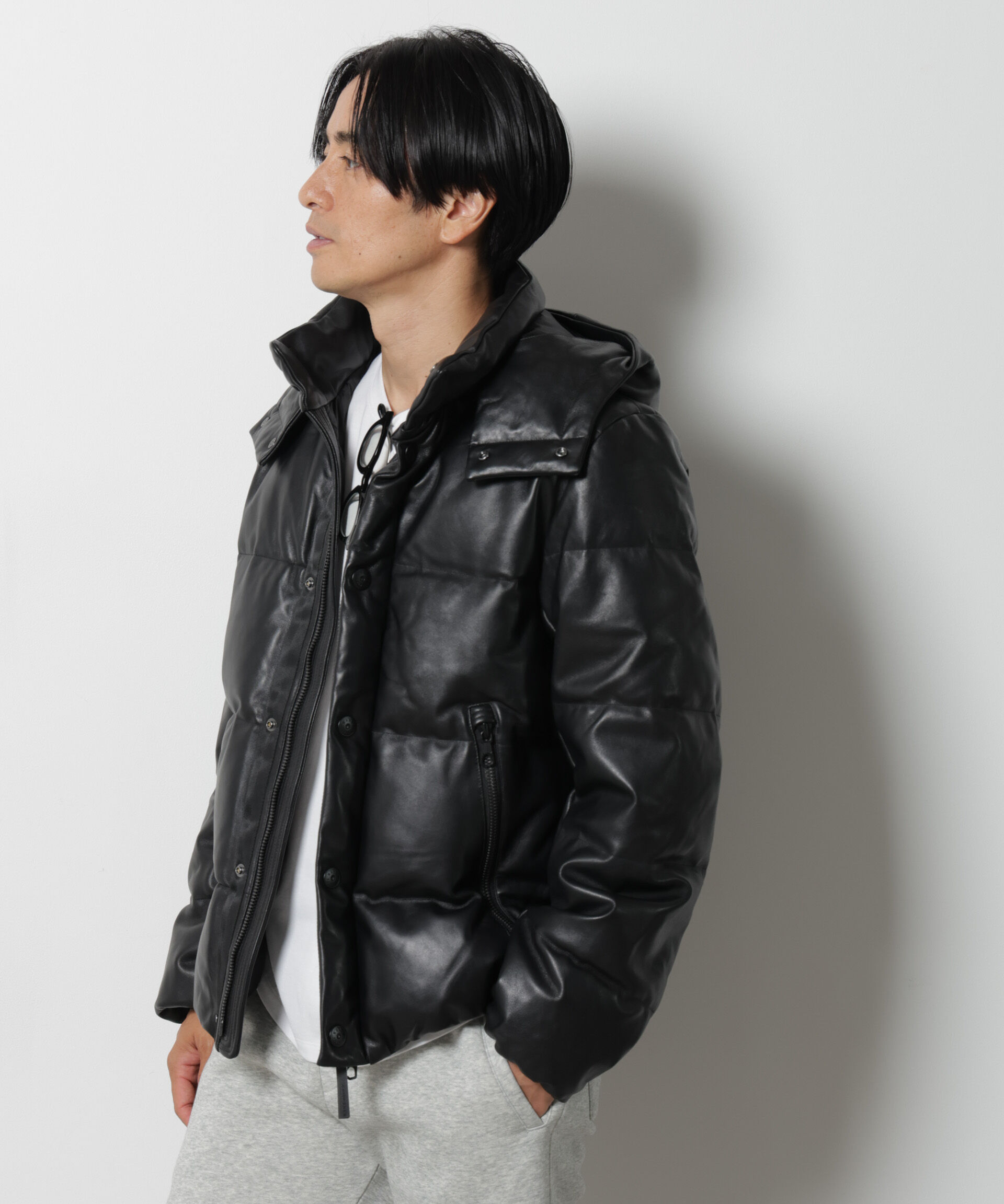 NANO universe「「西川ダウン(R)」ラムレザーG2ダウン」|ダウン|