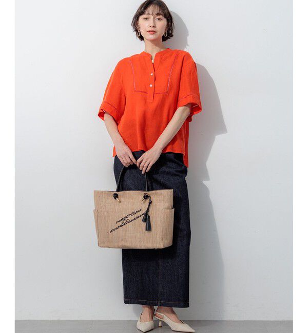 23区「ロゴ刺繍 雑材 トートバッグ」|トートバッグ|