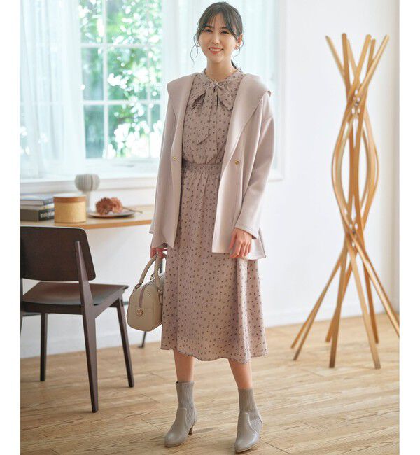 any SiS「【洗える】2WAYボウプリント ワンピース」|ワンピース|