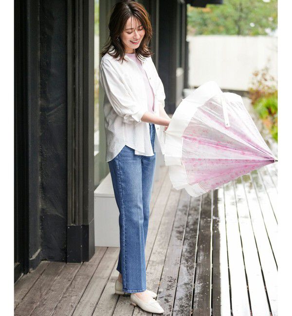 ANY SIS「【WEB・一部店舗限定】切り継ぎフラワー アンブレラ」|傘|
