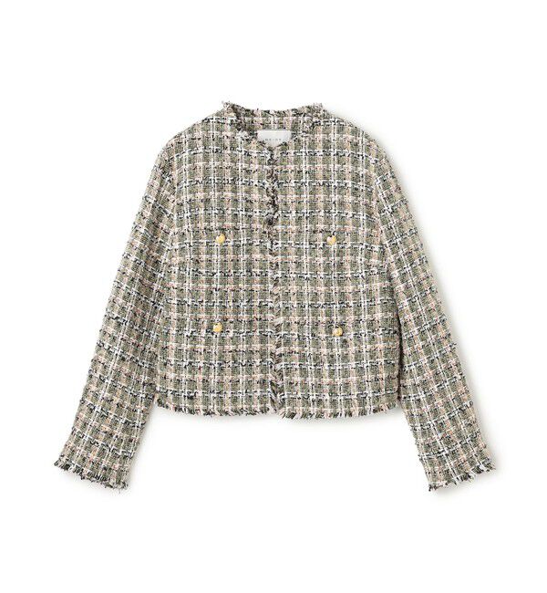 BEIGE,「【Precious掲載】BERYL / ファンシーツイードノーカラージャケット」|ノーカラージャケット|