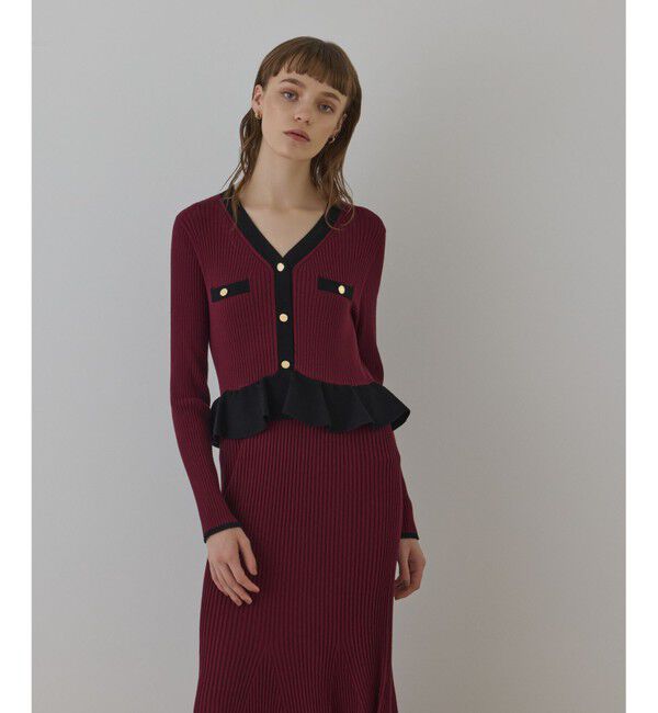 GRACE CONTINENTAL「バイカラーニットワンピース」|ワンピース|