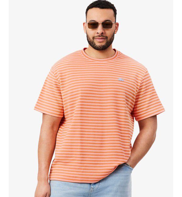 LACOSTE「ニットライクボーダーTシャツ」|Tシャツ・カットソー|