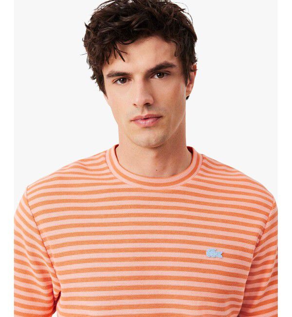 LACOSTE「ニットライクボーダーTシャツ」|Tシャツ・カットソー|