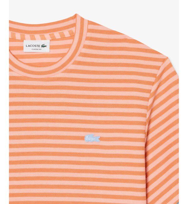 LACOSTE「ニットライクボーダーTシャツ」|Tシャツ・カットソー|