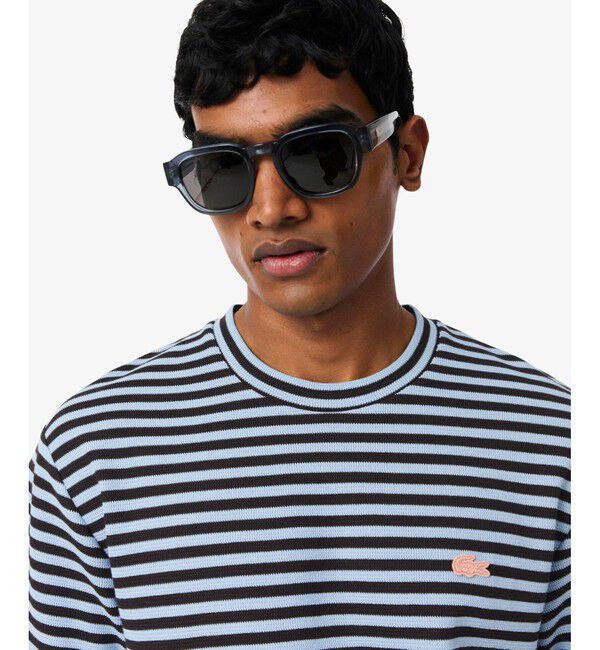 LACOSTE「ニットライクボーダーTシャツ」|Tシャツ・カットソー|