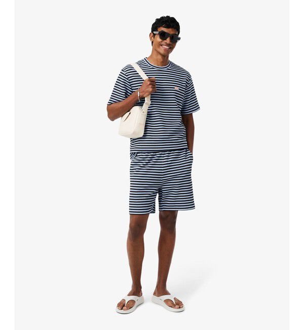 LACOSTE「ニットライクボーダーTシャツ」|Tシャツ・カットソー|
