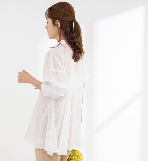 NOLLEY'S「【WEB＆一部店舗限定】【BECシリーズ】綿ボイルピンタックオーバーシャツ」|シャツ・ブラウス|