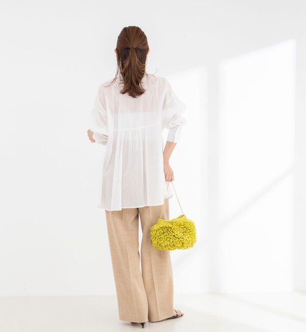 NOLLEY'S「【WEB＆一部店舗限定】【BECシリーズ】綿ボイルピンタックオーバーシャツ」|シャツ・ブラウス|
