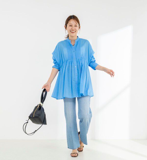 NOLLEY'S「【WEB＆一部店舗限定】【BECシリーズ】綿ボイルピンタックオーバーシャツ」|シャツ・ブラウス|