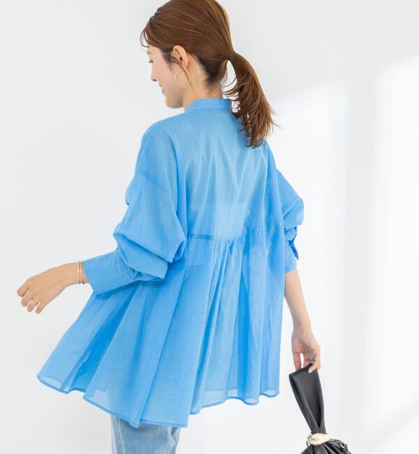 NOLLEY'S「【WEB＆一部店舗限定】【BECシリーズ】綿ボイルピンタックオーバーシャツ」|シャツ・ブラウス|