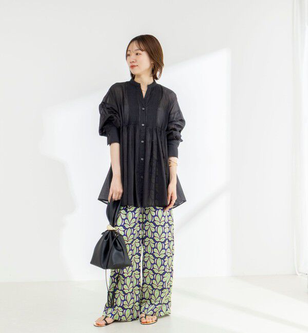 NOLLEY'S「【WEB＆一部店舗限定】【BECシリーズ】綿ボイルピンタックオーバーシャツ」|シャツ・ブラウス|