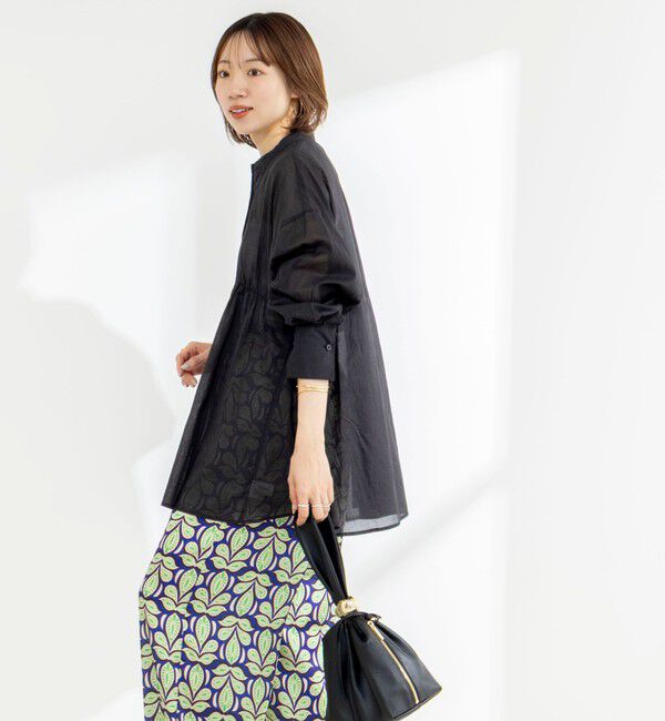 NOLLEY'S「【WEB＆一部店舗限定】【BECシリーズ】綿ボイルピンタックオーバーシャツ」|シャツ・ブラウス|