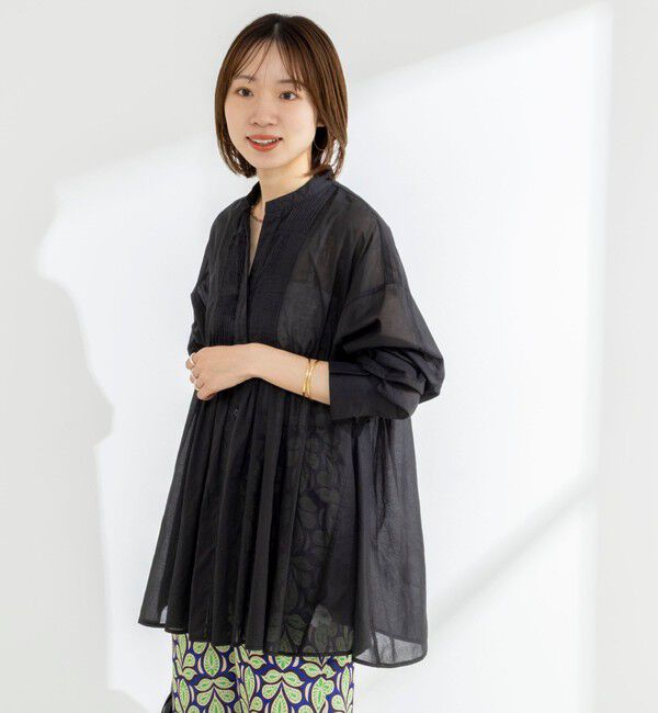 NOLLEY'S「【WEB＆一部店舗限定】【BECシリーズ】綿ボイルピンタックオーバーシャツ」|シャツ・ブラウス|