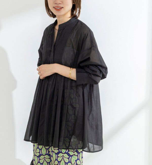 NOLLEY'S「【WEB＆一部店舗限定】【BECシリーズ】綿ボイルピンタックオーバーシャツ」|シャツ・ブラウス|