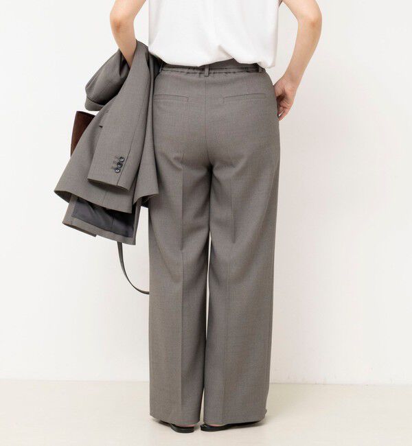 NOLLEY'S sophi「《セットアップ対応》ウォッシャブルドライシャークタックセミワイドパンツ」|その他|