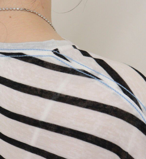 fredy emue「ハートステッチシアーボーダーロンTシャツ」|Tシャツ・カットソー|