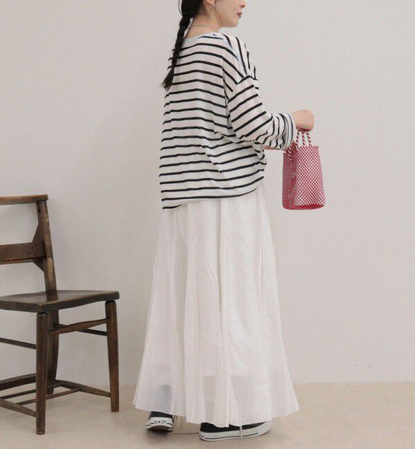 fredy emue「ハートステッチシアーボーダーロンTシャツ」|Tシャツ・カットソー|