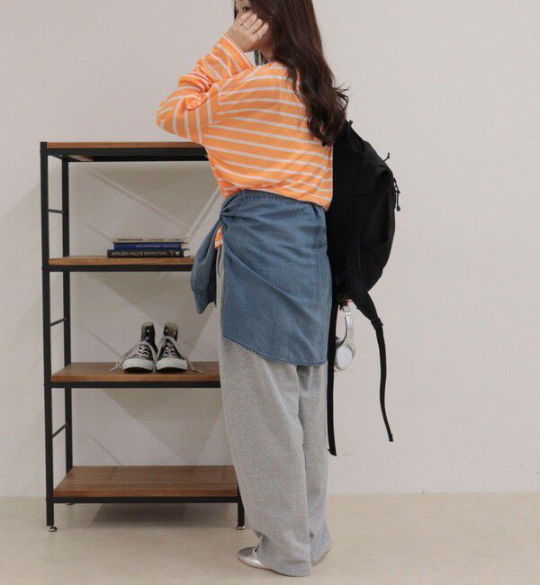 fredy emue「ハートステッチシアーボーダーロンTシャツ」|Tシャツ・カットソー|
