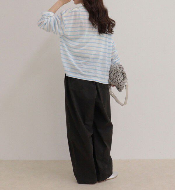 fredy emue「ハートステッチシアーボーダーロンTシャツ」|Tシャツ・カットソー|