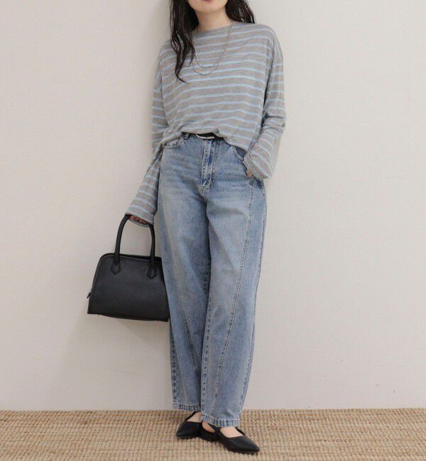 fredy emue「ハートステッチシアーボーダーロンTシャツ」|Tシャツ・カットソー|