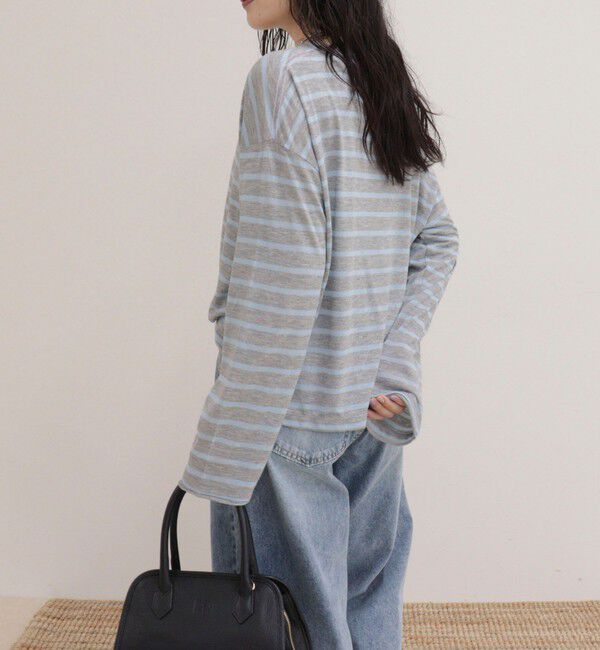 fredy emue「ハートステッチシアーボーダーロンTシャツ」|Tシャツ・カットソー|