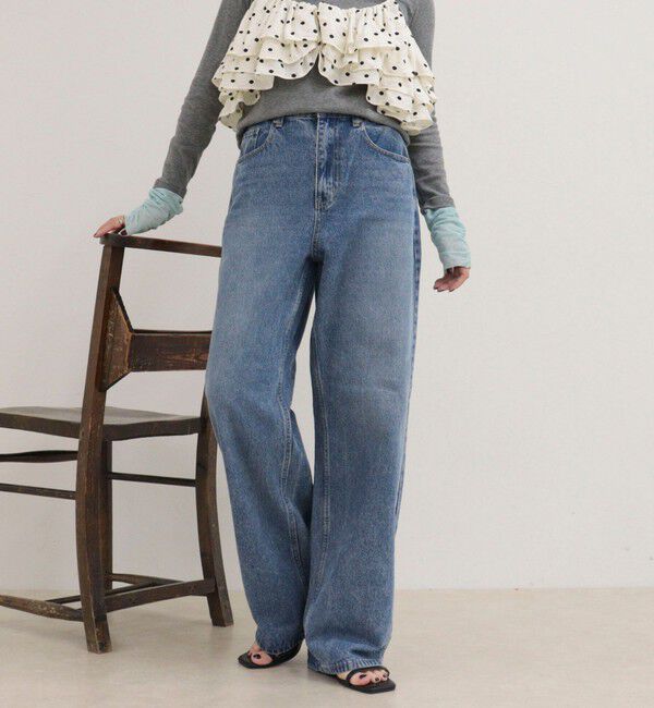 fredy emue「Soft color straight Denim」|デニム|ブルー