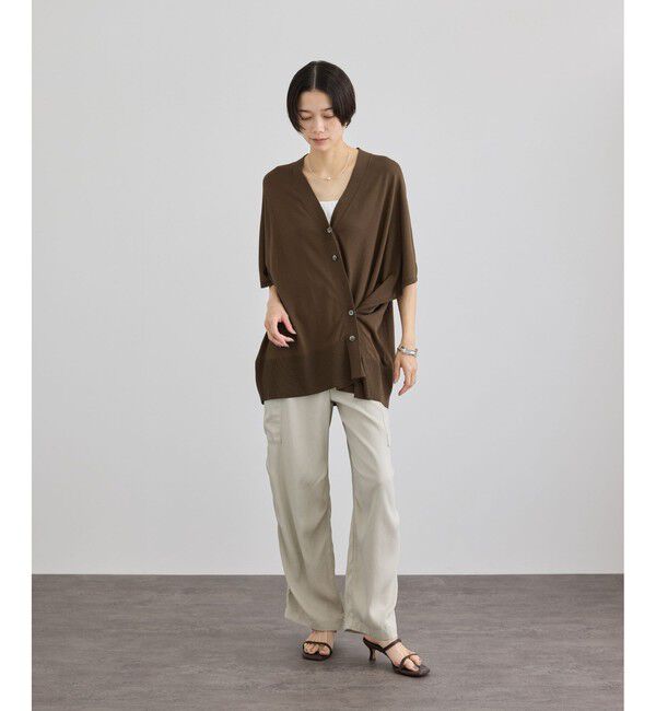 SALON adam et rope'「コットンアセテートニュアンスカーディガン」|カーディガン|