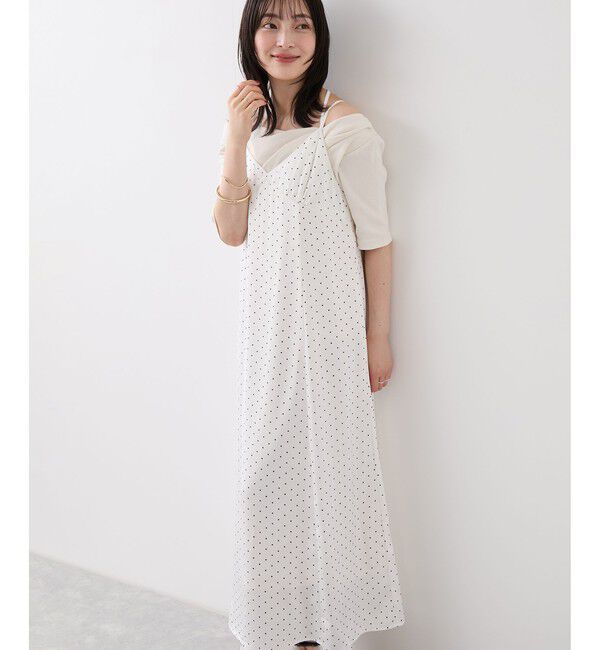 VIS「ドットサテンキャミワンピース」|ワンピース|