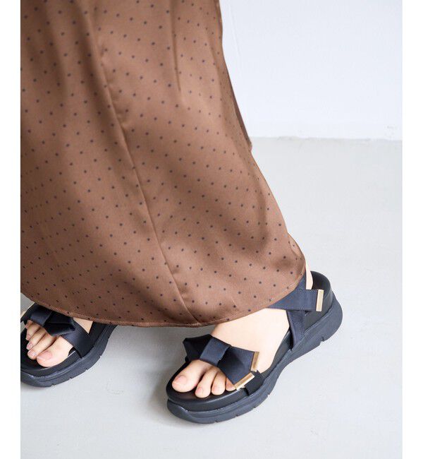 VIS「ドットサテンキャミワンピース」|ワンピース|