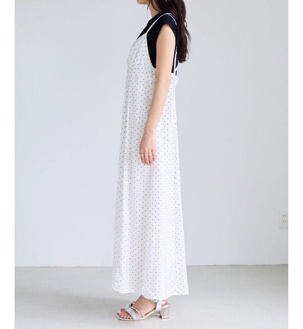 VIS「ドットサテンキャミワンピース」|ワンピース|