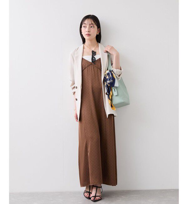 VIS「ドットサテンキャミワンピース」|ワンピース|