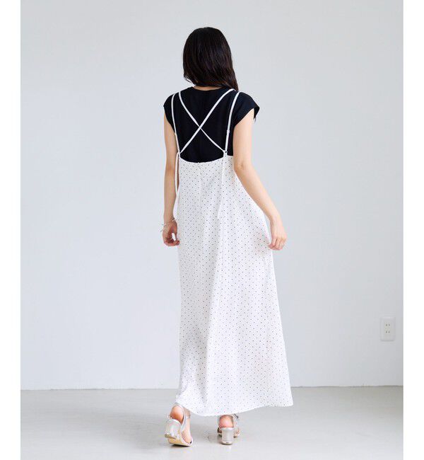 VIS「ドットサテンキャミワンピース」|ワンピース|