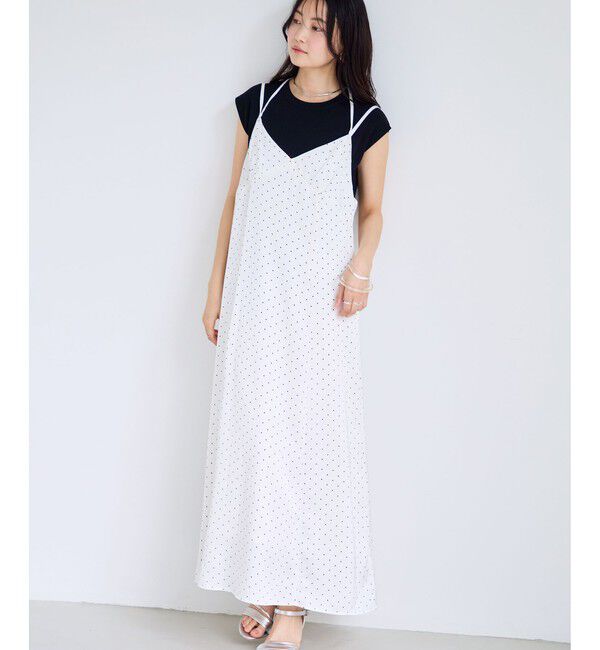 VIS「ドットサテンキャミワンピース」|ワンピース|