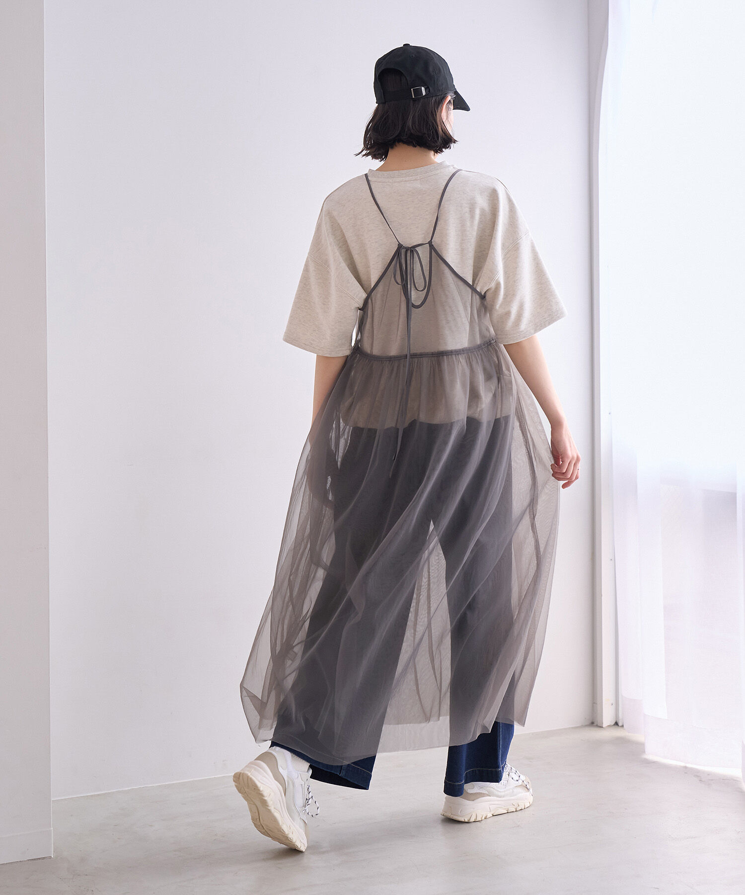 ROPE' PICNIC R「バックリボンチュールキャミワンピース」|ワンピース|
