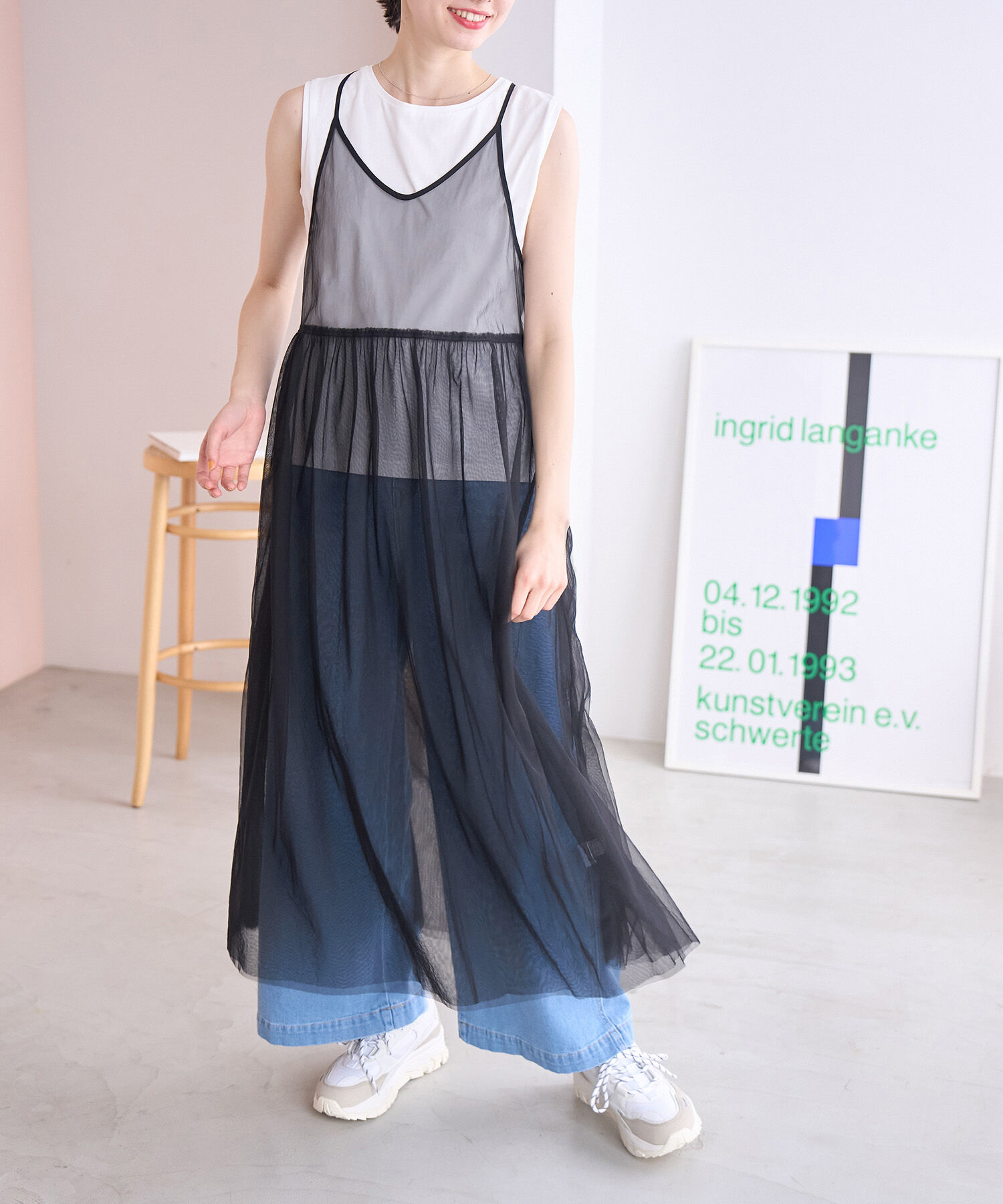 ROPE' PICNIC R「バックリボンチュールキャミワンピース」|ワンピース|