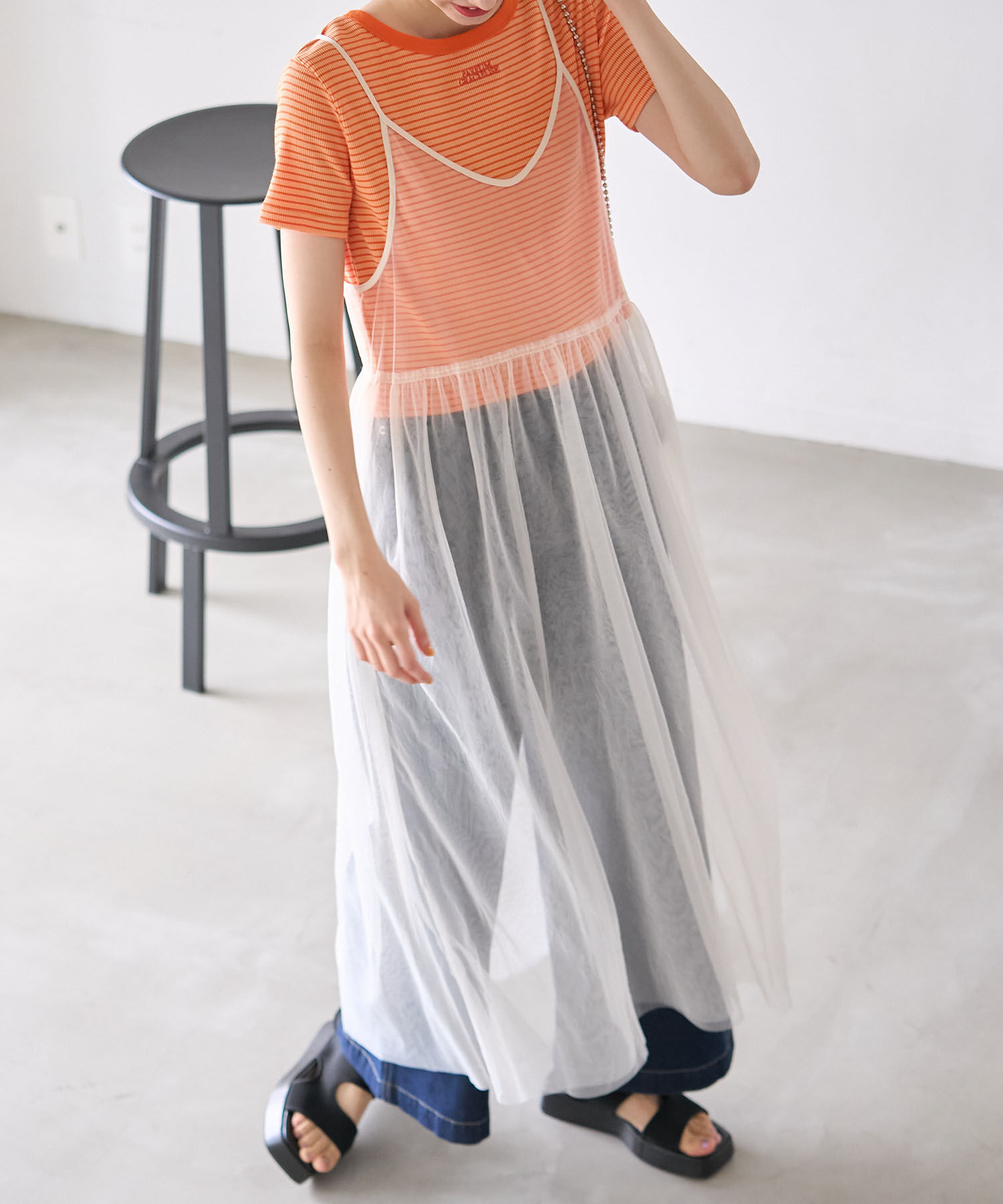 ROPE' PICNIC R「バックリボンチュールキャミワンピース」|ワンピース|オフホワイト(15)