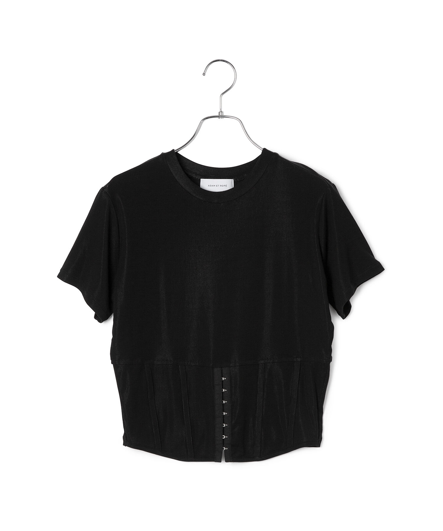 ADAM ET ROPE'「【洗える・ストレッチ・サステナブル】コルセットTシャツ」|Tシャツ・カットソー|