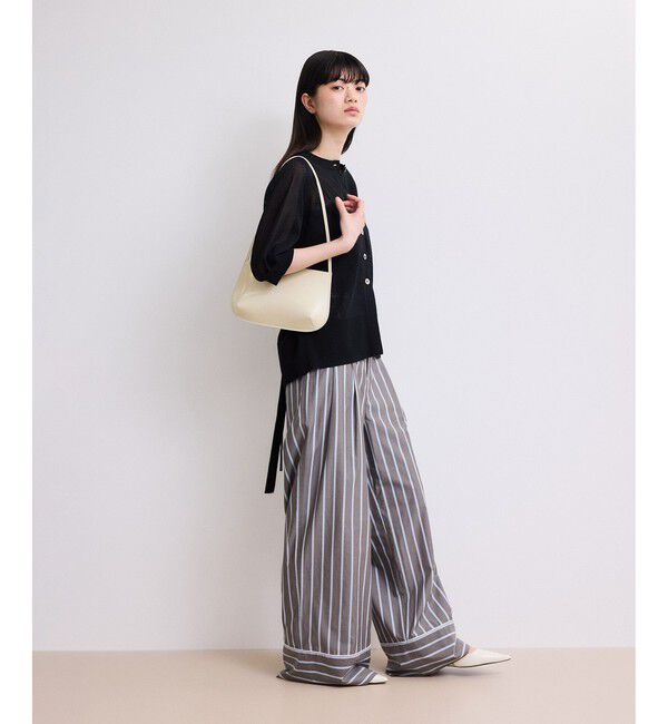 ADAM ET ROPE'「【WEB限定】バックスリットベルテッドカーディガン」|カーディガン|