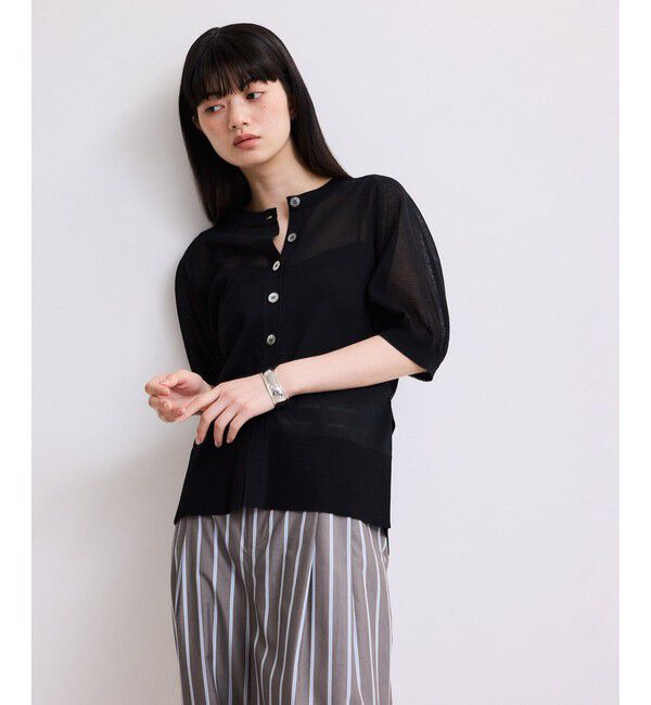 ADAM ET ROPE'「【WEB限定】バックスリットベルテッドカーディガン」|カーディガン|