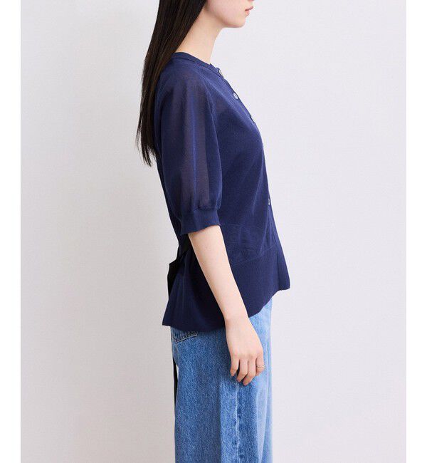 ADAM ET ROPE'「【WEB限定】バックスリットベルテッドカーディガン」|カーディガン|