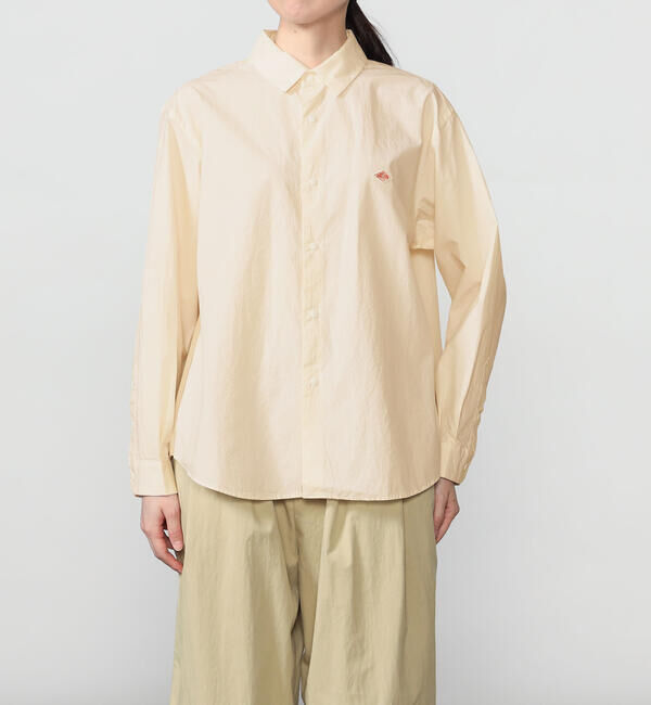 DANTON「DANTON | タイプライター レギュラーカラー長袖シャツ WOMEN」|シャツ・ブラウス|OFFWHITE