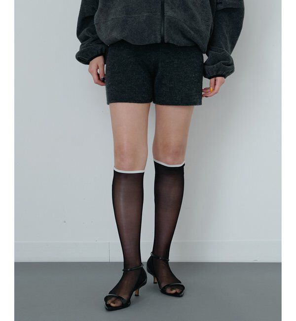  「【Nuition】ニットショートパンツ〈WEB限定〉」|その他|チャコールグレー