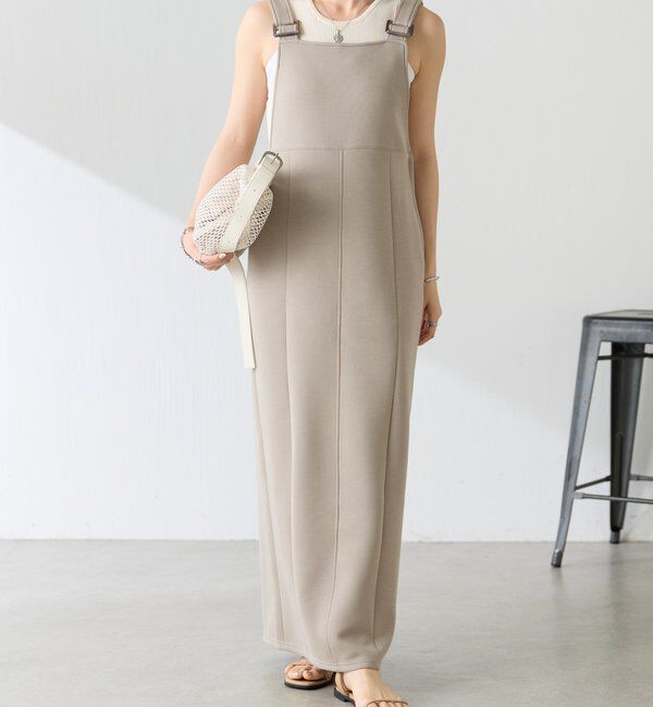  「【楽に着れる】Q.anosリラックススリムジャンパースカート」|ワンピース|