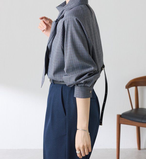  「チェックボウタイブラウス」|シャツ・ブラウス|