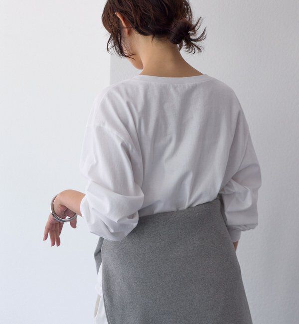  「【A・MONN】【綿100％/洗濯機洗いOK】オーバーロングTシャツ」|Tシャツ・カットソー|