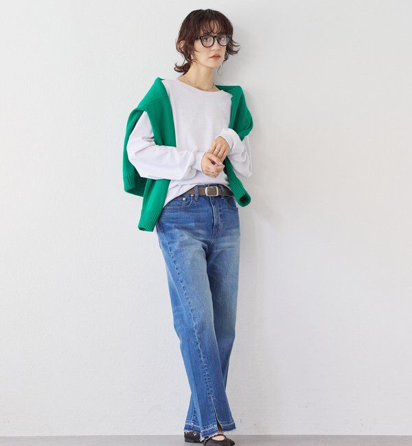  「【A・MONN】【綿100％/洗濯機洗いOK】オーバーロングTシャツ」|Tシャツ・カットソー|