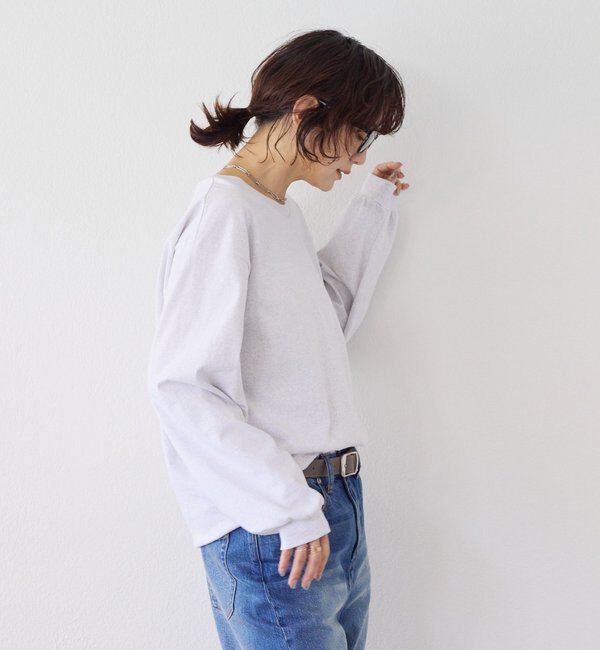  「【A・MONN】【綿100％/洗濯機洗いOK】オーバーロングTシャツ」|Tシャツ・カットソー|