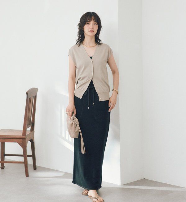  「スウェットロングスカート【新色・低身長サイズ追加/4サイズ展開】」|スカート|